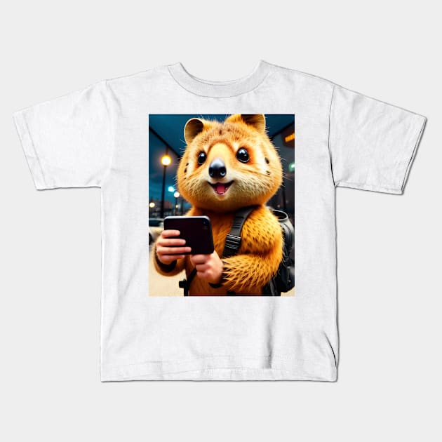 Quokka Selfie 10 Kids T-Shirt by Jaymz Weiss Designz